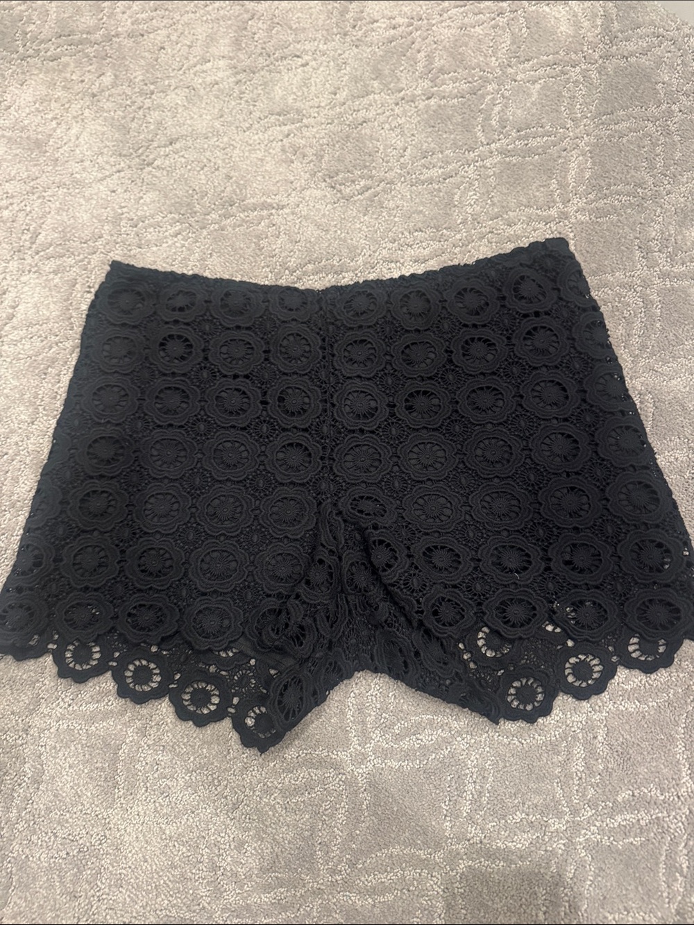 Aqua Women’s Black Crochet Lace Shorts